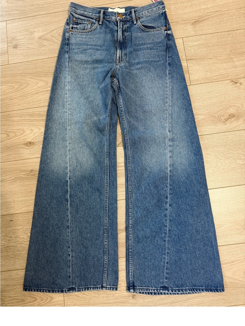 Mother Jeans SNACKS The Lemon Twist Wide Leg Jeans/ Rolling in The Dough/ 27 NWT - Picture 12 of 15